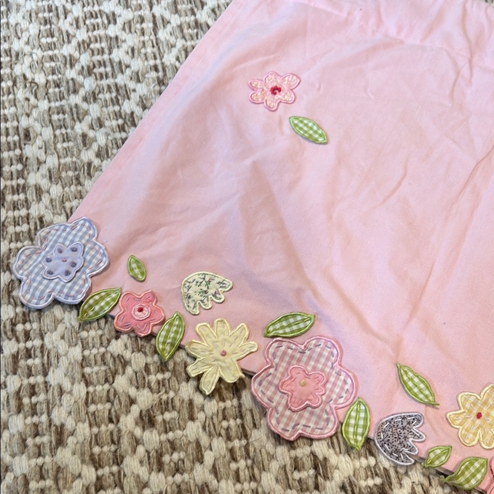 Two Pink Floral designed valances, gently used by Pottery Barn Kids - Picture 3 of 6